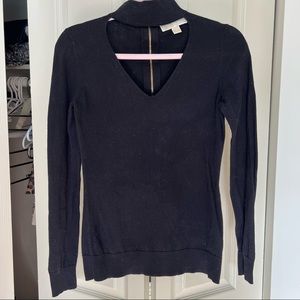 Michael Kors sweater top with cut out V neck